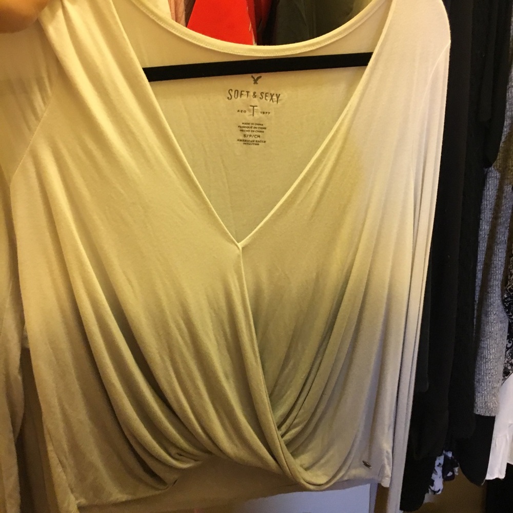american eagle long sleeve ombré top